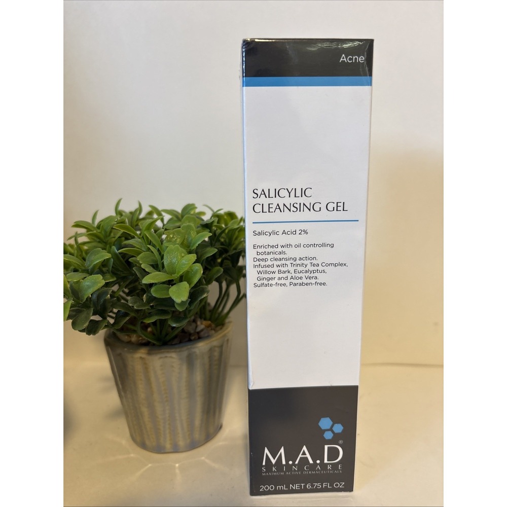 MAD Skincare Salicylic Cleansing Gel 6.75 fl oz New In Box Sealed Exp 2027